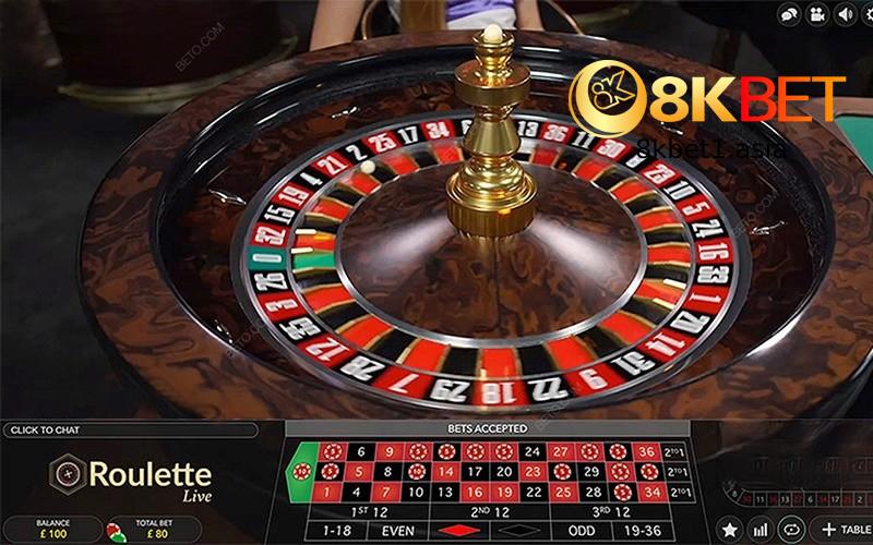 Roulette 8kbet live casino không làm bạn thất vọng