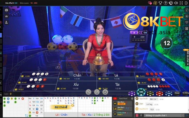 Tường tận chi tiết về xóc đĩa 8kbet live casino